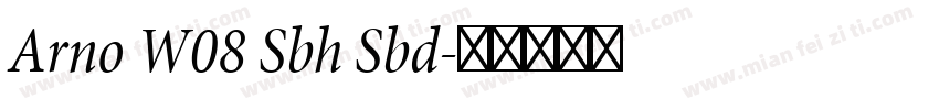 Arno W08 Sbh Sbd字体转换